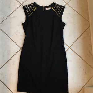 Michael Kors Black and Gold Studded Dress - M